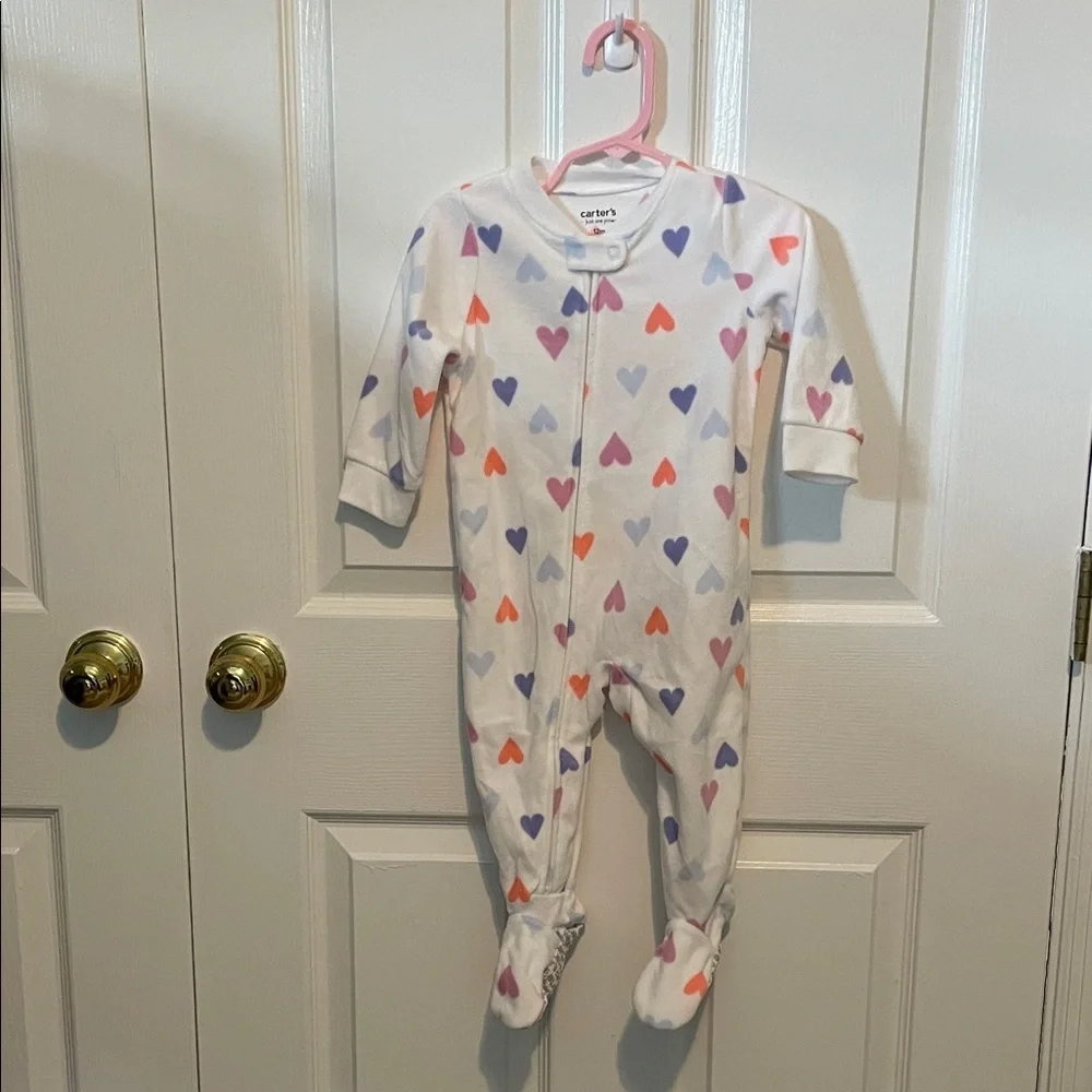 Bundle of 3 Carter's 12m Fleece Footie Pajamas